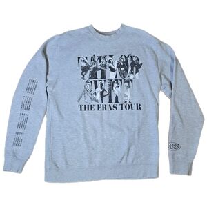 TAYLOR SWIFT 2023 THE ERAS TOUR Official Grey Crewneck Sweatshirt Size Large
